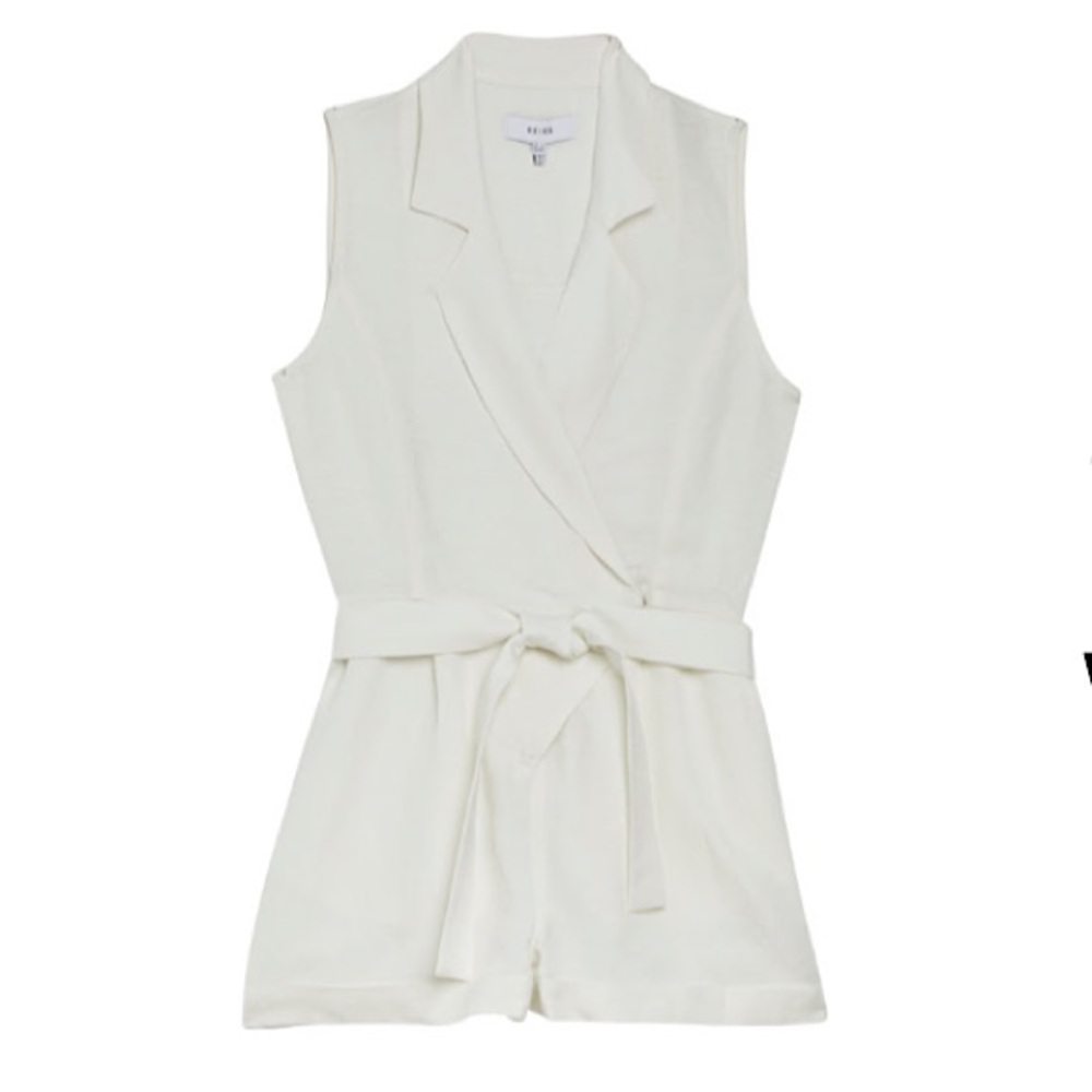 Reiss linen white romper NWT